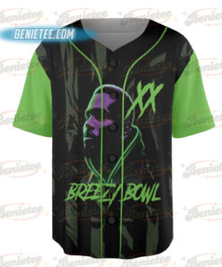 Alternative view of Retro Chris Brown Baseball Jersey