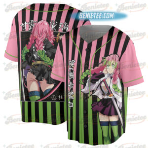 Mitsuri Kanroji Demon Slayer Kimetsu no Yaiba Anime Manga Kawaii Baseball Jersey