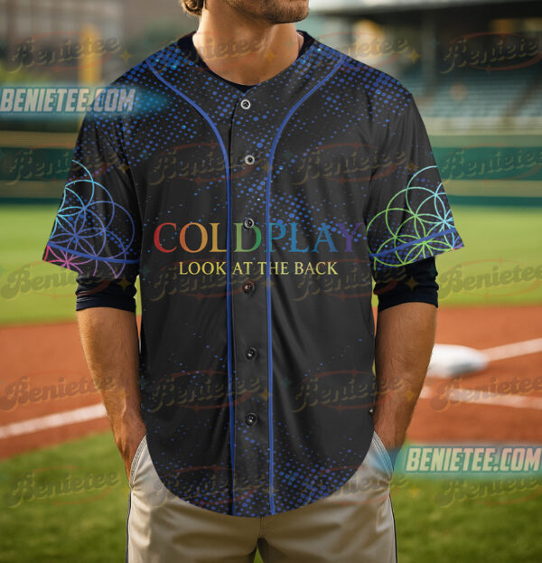 Alternative view of Coldplay Music Spheres Tour Baseball Jersey, Unisex Moonlight Graphic Jersey, Concert Merch Fan Gift, Band Tour Apparel