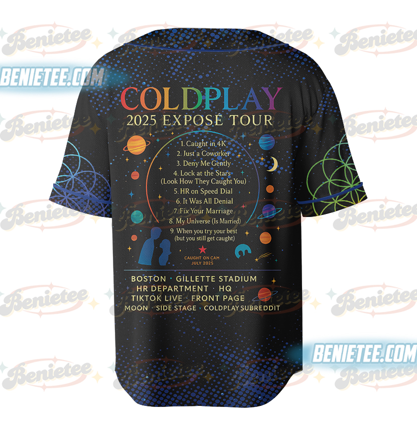 Coldplay Music Spheres Tour Baseball Jersey, Unisex Moonlight Graphic Jersey, Concert Merch Fan Gift, Band Tour Apparel - Image 3