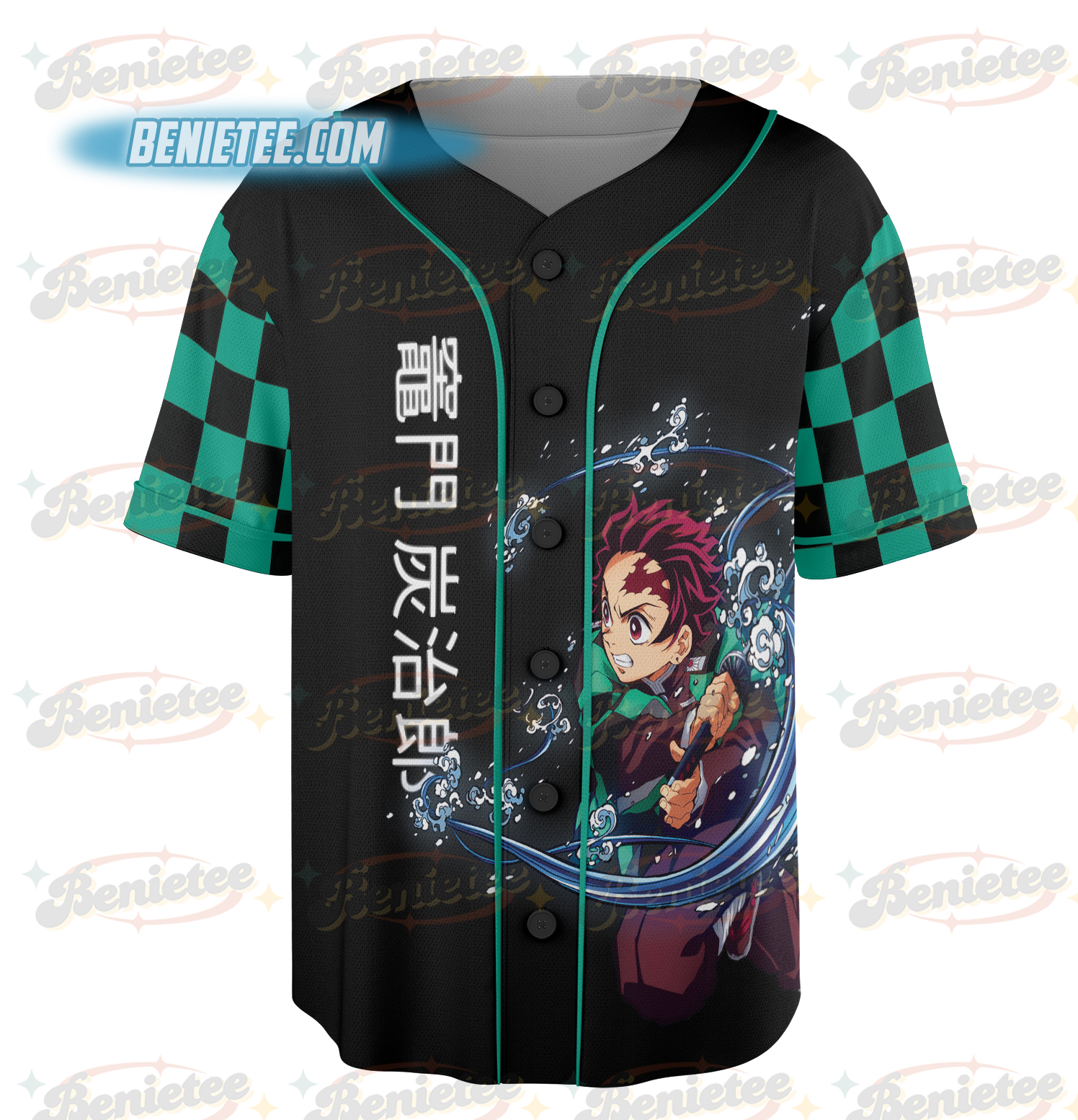 Vintage Demon Slayer Baseball Jersey Shirt - Image 2