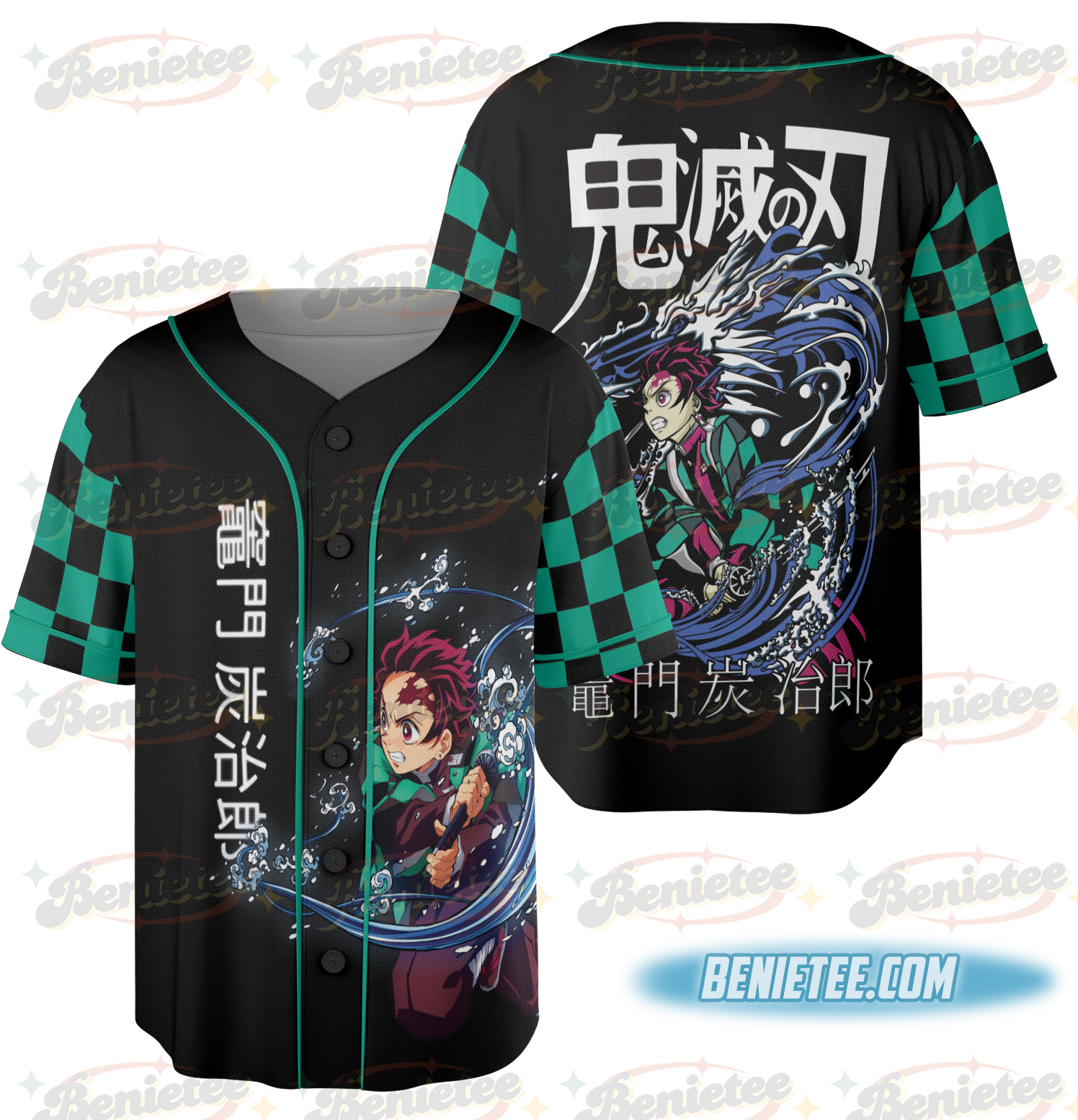 Vintage Demon Slayer Baseball Jersey Shirt - Image 3
