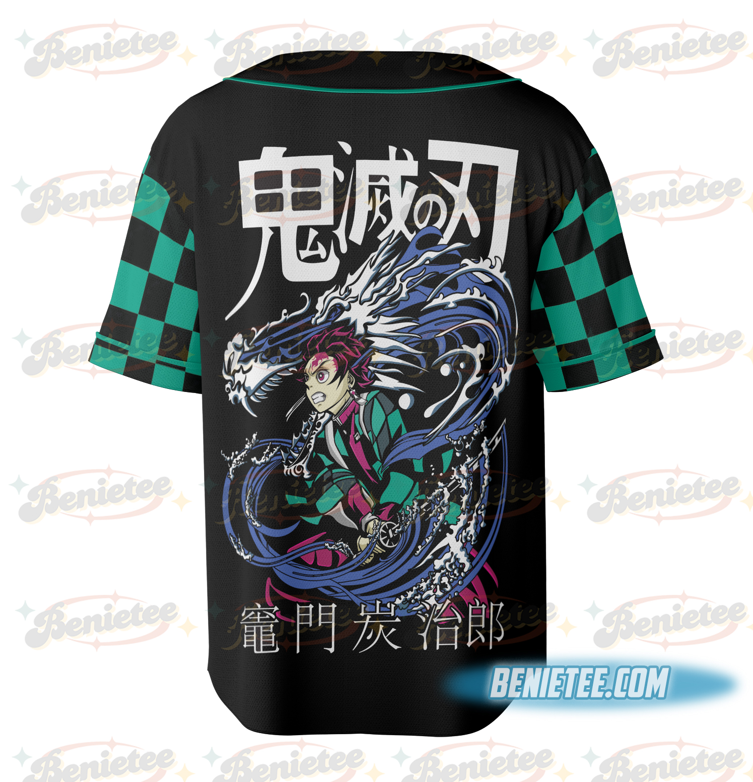 Vintage Demon Slayer Baseball Jersey Shirt - Image 4