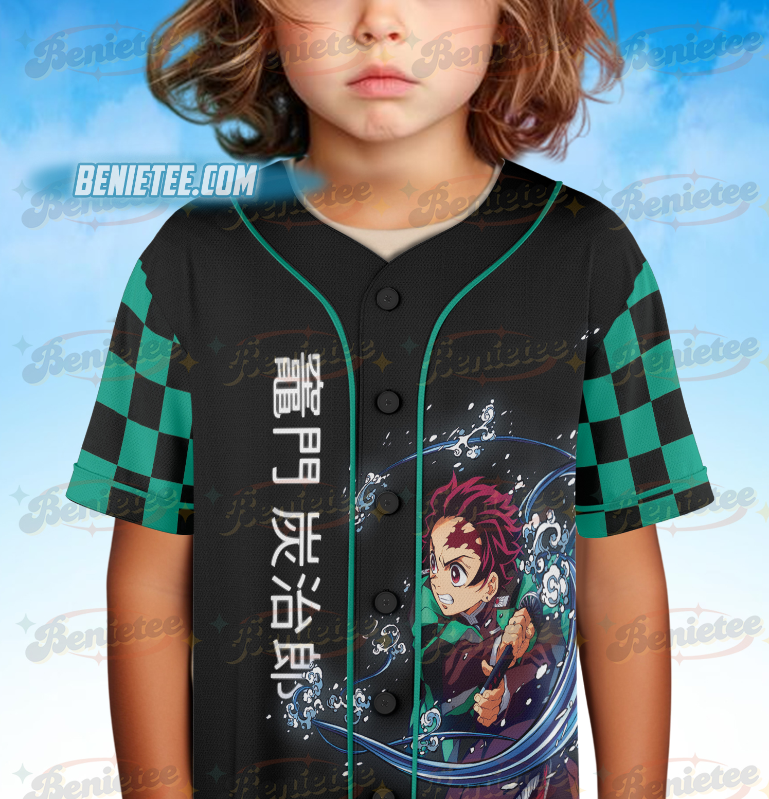 Vintage Demon Slayer Baseball Jersey Shirt - Image 5