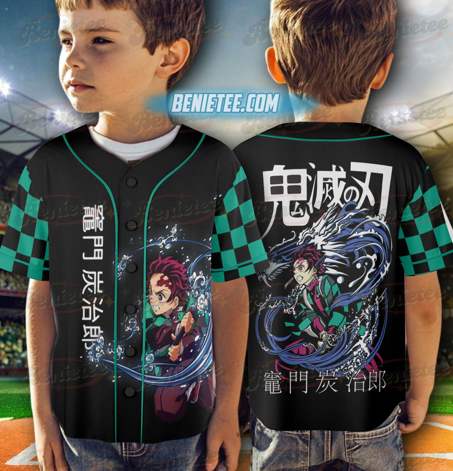 Vintage Demon Slayer Baseball Jersey Shirt - Image 6