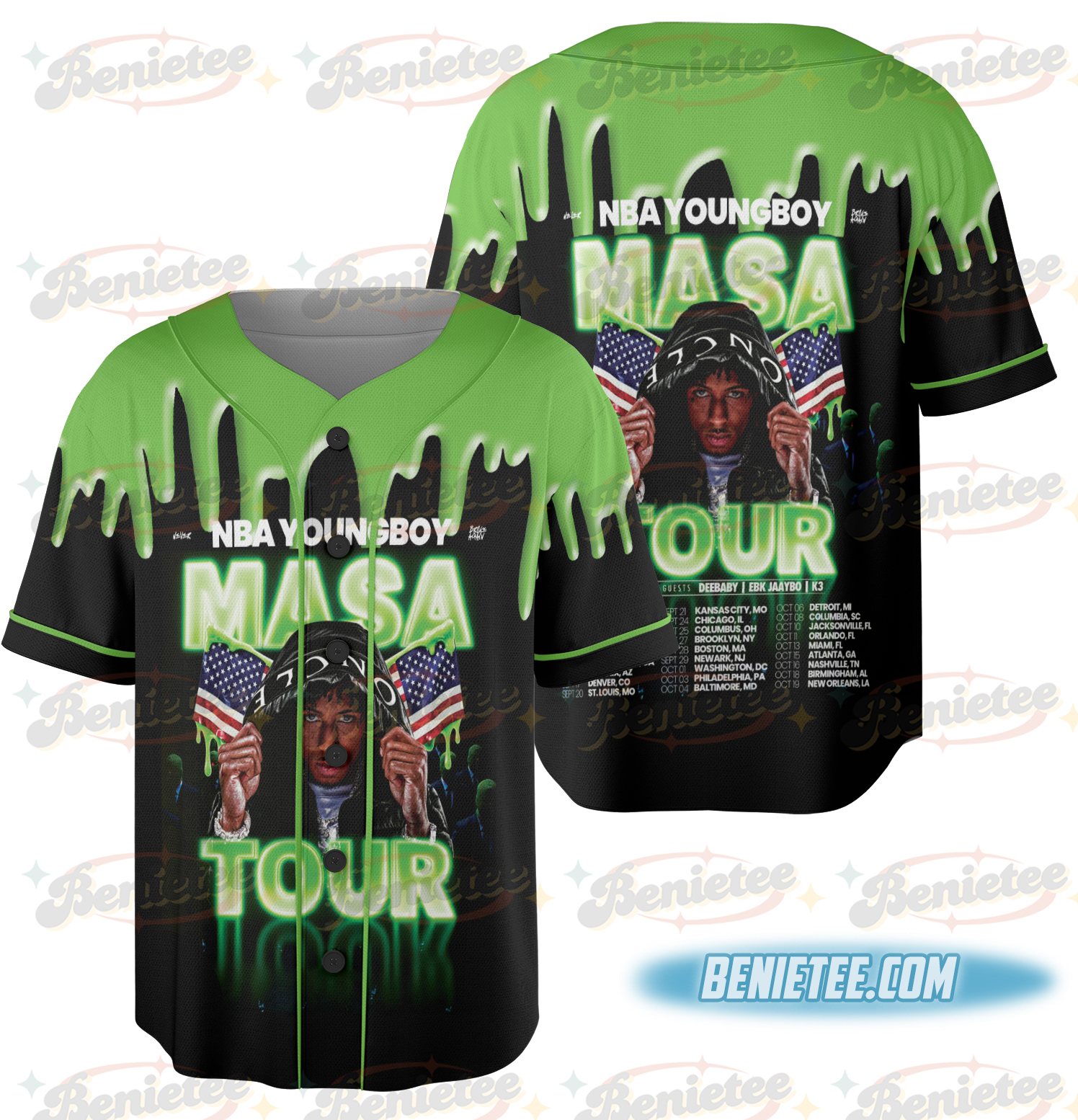Youngboy Masa Tour Jersey, Rap Hip Hop Music Jersey - Image 3