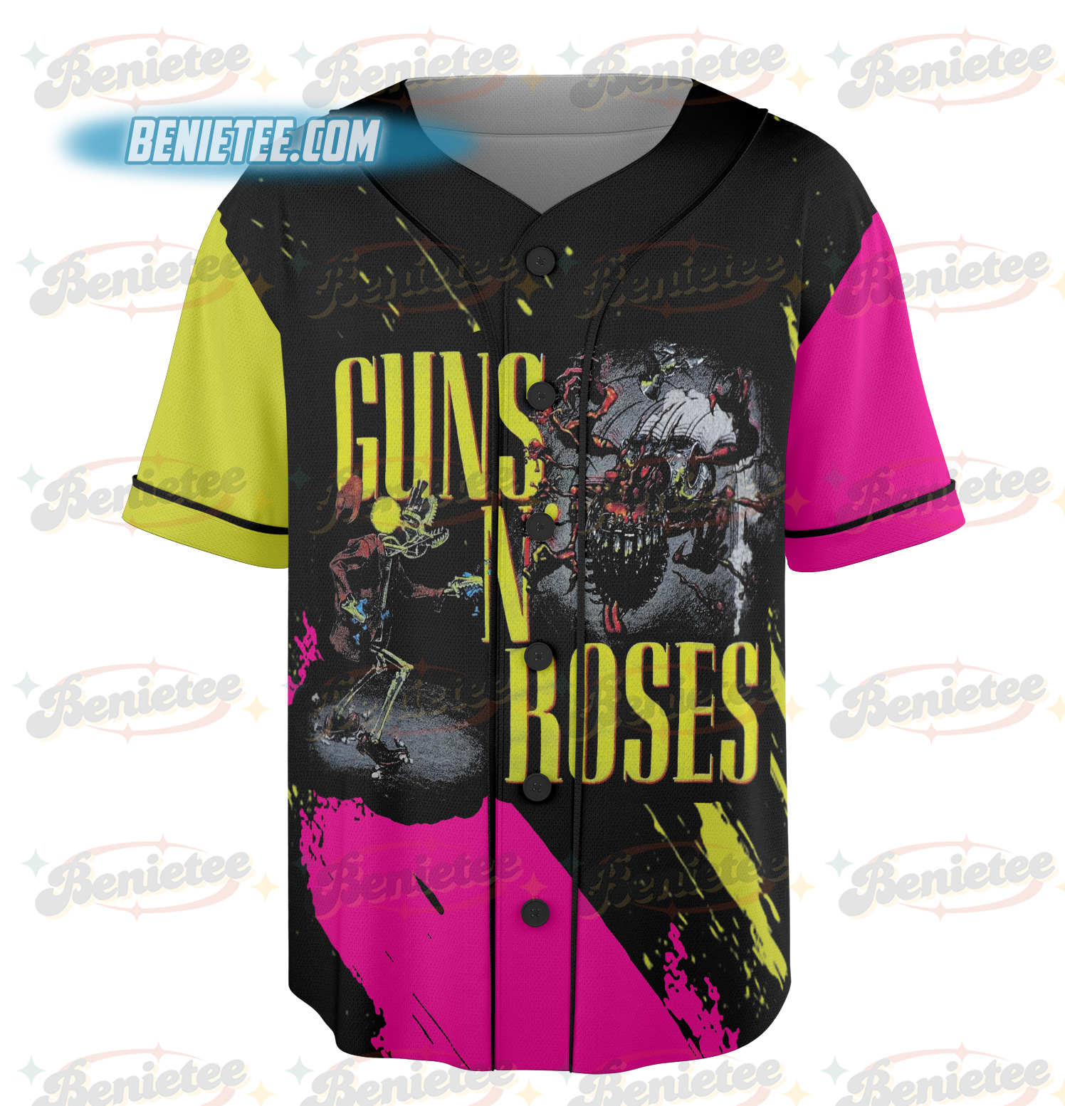 Guns and Roses Concert Band Shirt, American Hard Rock Band Shirt - Image 3