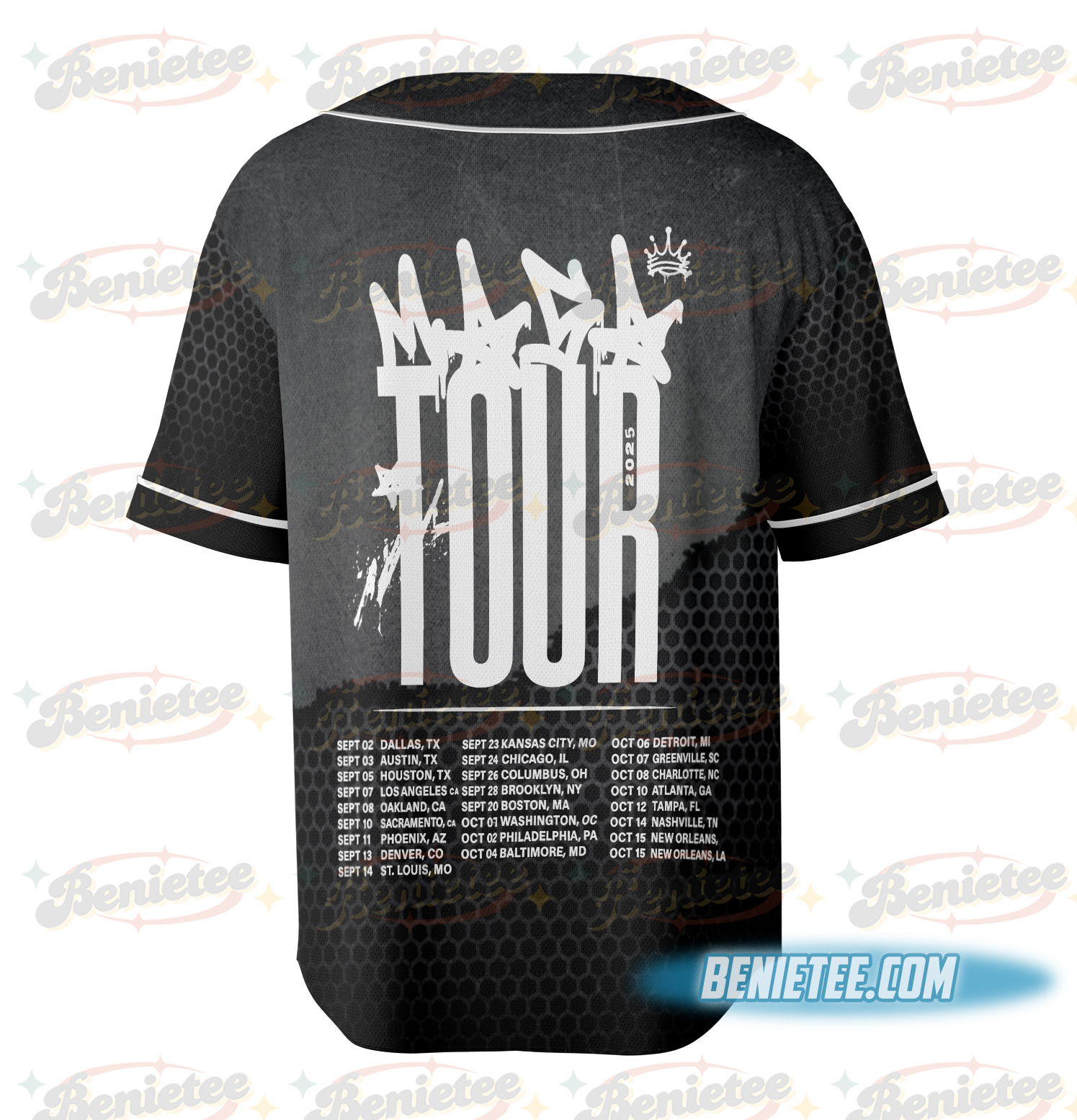 NBA Youngboy Masa Tour Baseball Jersey - Image 4