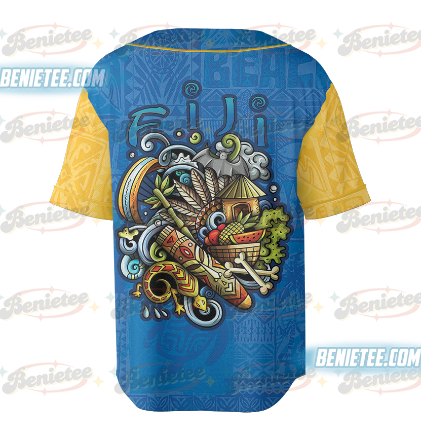 Vintage Fijian Baseball Jersey, Cool Island Pride Jersey - Image 3