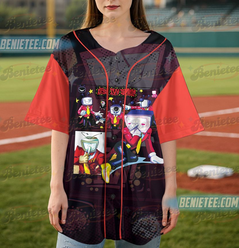 Tenna Deltarune Game Jersey, It’s TV Time Meme T-Shirt - Image 3