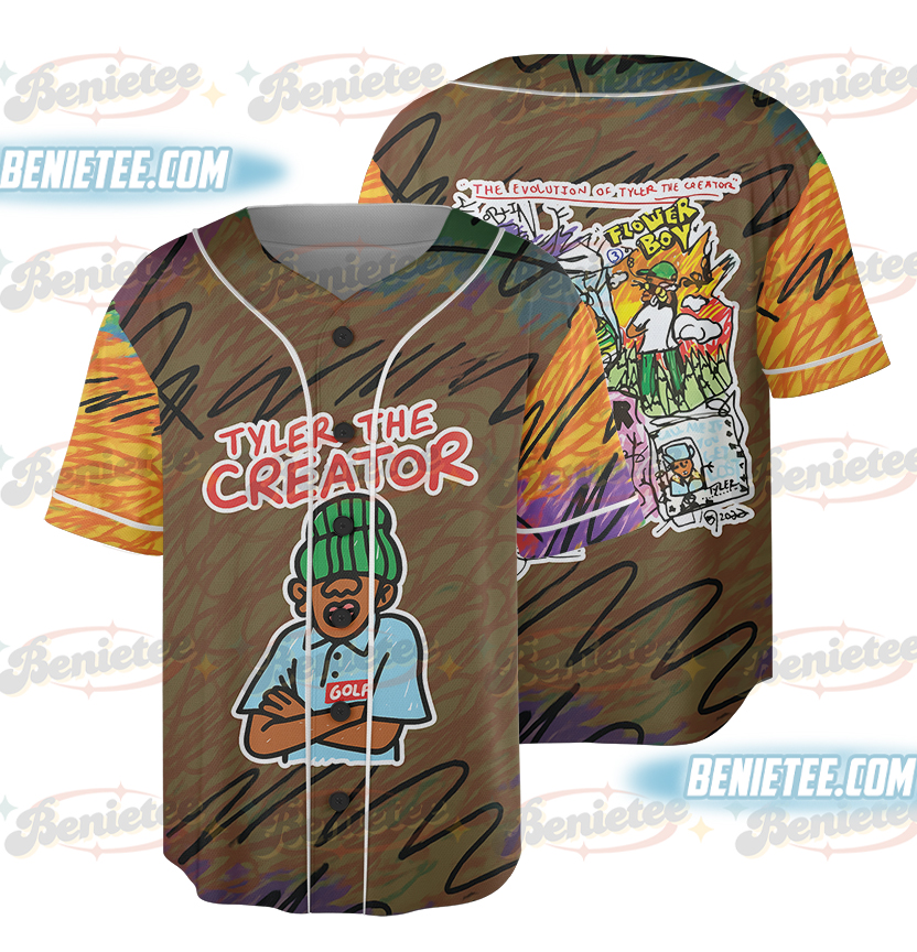 Retro Hip Hop Aesthetic Tee, Tyler The Creator Style Jersey Shirt, Unisex Cartoon Rap T-Shirt