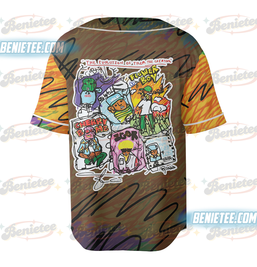 Retro Hip Hop Aesthetic Tee, Tyler The Creator Style Jersey Shirt, Unisex Cartoon Rap T-Shirt - Image 3