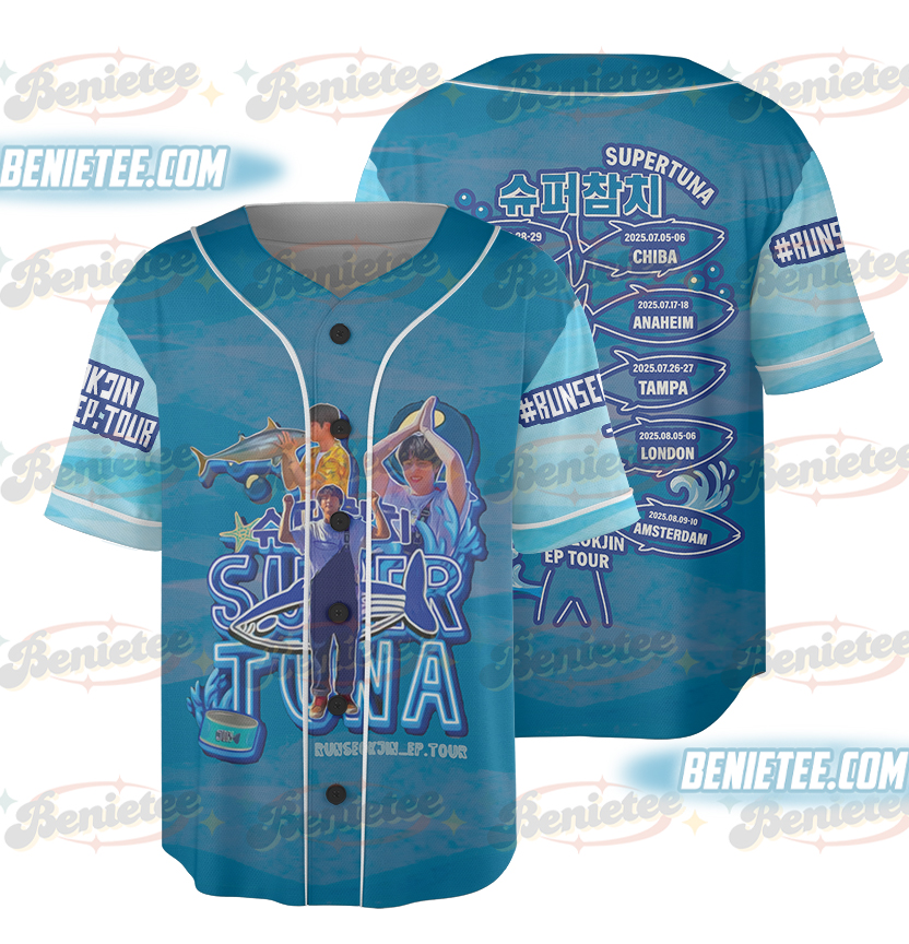 Super Tuna Baseball Jersey, Tuna Fish Baseball Jersey, Jin Super Tuna Shirt