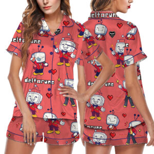 It’s TV Time Meme Pajamas, Tenna Deltarune Game Pajamas Set Short, Funny Tenna Fan Tee, DTG Video Game Shirt, Unisex Gamer Gift Shirt