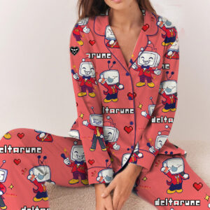 It’s TV Time Meme Pajamas Long, Tenna Deltarune Game Pajamas Set, Funny Tenna Fan Tee, DTG Video Game Shirt, Unisex Gamer Gift Shirt