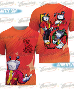 Alternative view of Tenna Deltarune Game Matching Tee 3D, It's TV Time Shirt 3D