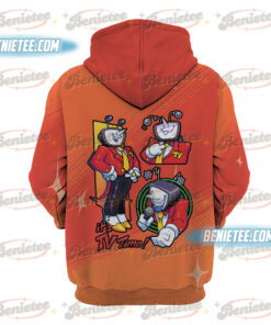 Alternative view of Tenna Deltarune Game Matching Hoodie 3D, It's TV Time Shirt 3D