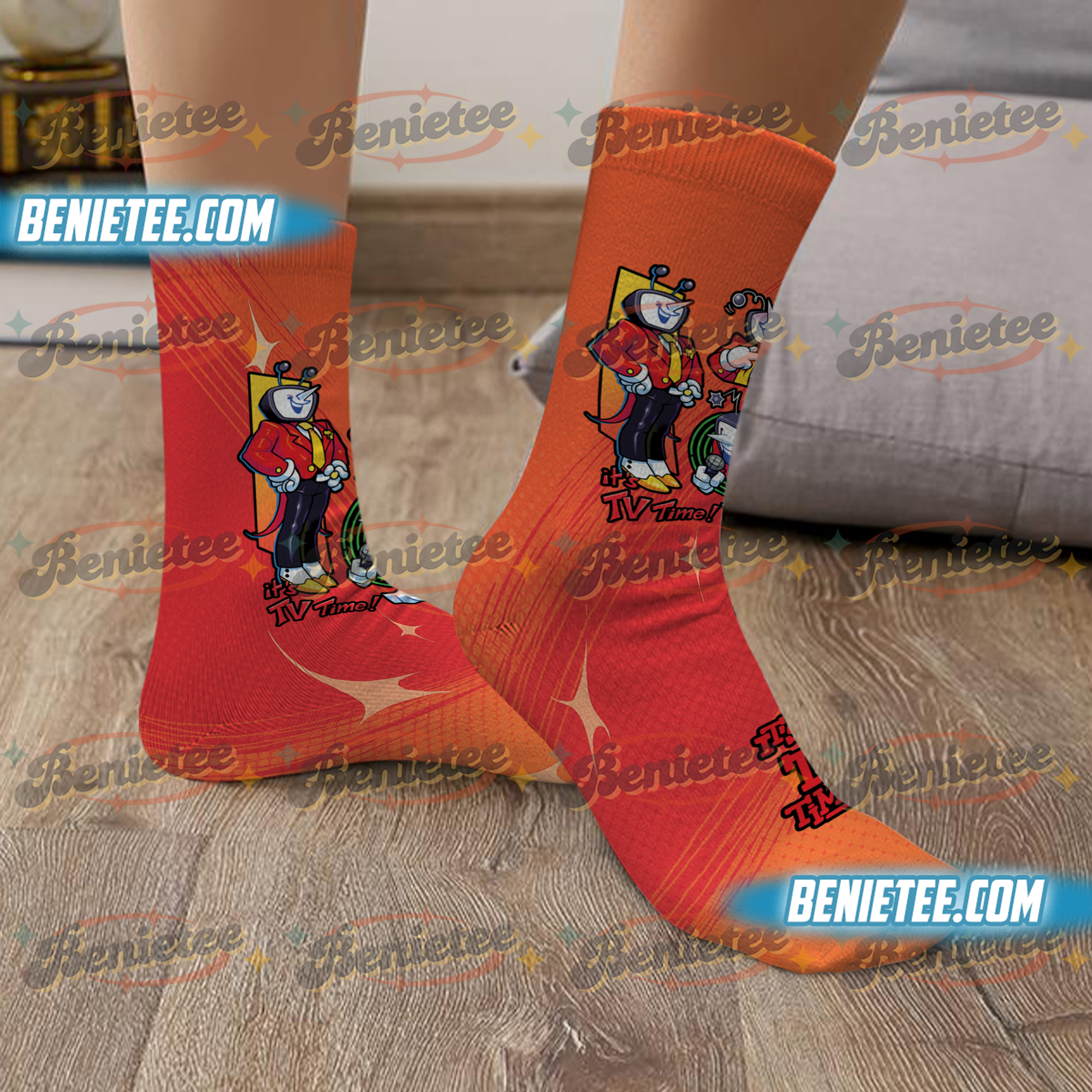It’s TV Time Meme Socks, Funny Tenna Fan Tee, DTG Video Game Shirt, Unisex Gamer Gift Shirt