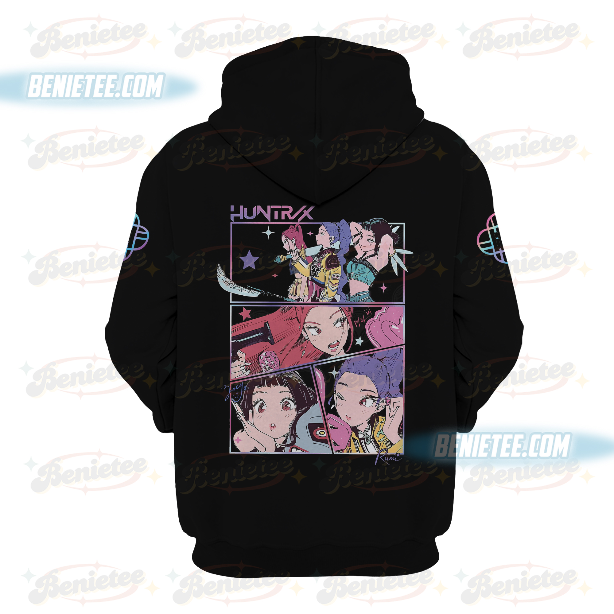 Demon Hunters Zip Hoodie 3D, Huntrix Girls Shirt 3D, Mira Rumi Joey Shirt, Demon Hunter Kids Shirt, Gift For Kpop Fan, Kpop Movie - Image 3