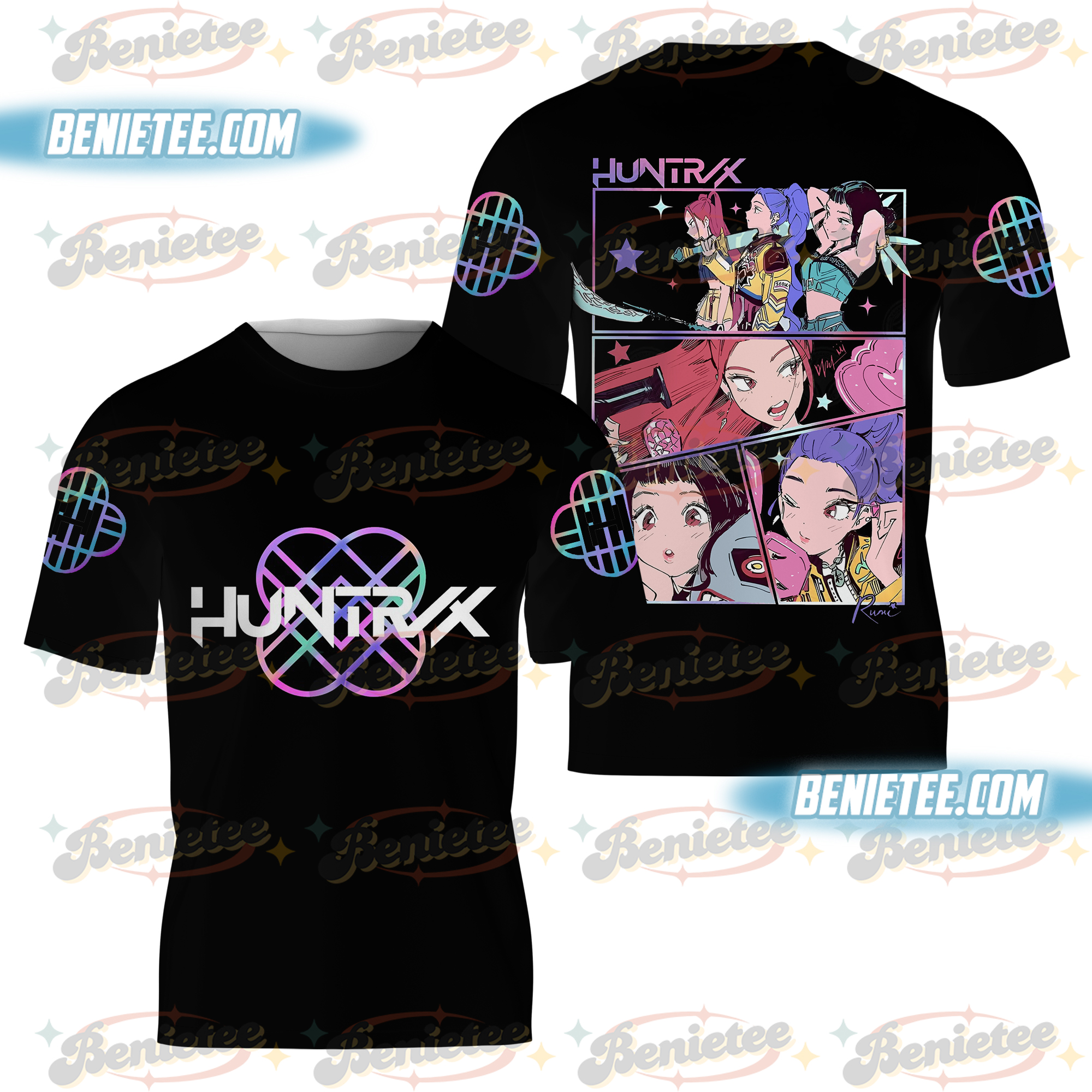 Demon Hunters Shirt 3D, Huntrix Girls Shirt 3D, Mira Rumi Joey Shirt, Demon Hunter Kids Shirt, Gift For Kpop Fan, Kpop Movie - Image 4