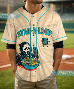 Alternative view of Stab-A-Loops Horror Cereal Box Halloween Jersey, Spooky Cereal Box Shirt, Killer Breakfast Halloween Tee, Slashers Crunch Graphic T-Shirt