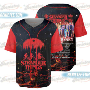 Stranger Things Hiking Club Baseball Jersey, Upside Down Mindflayer Jersey