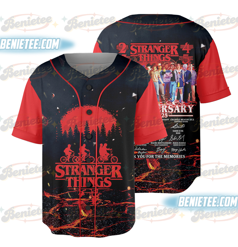 Stranger Things Hiking Club Baseball Jersey, Upside Down Mindflayer Jersey