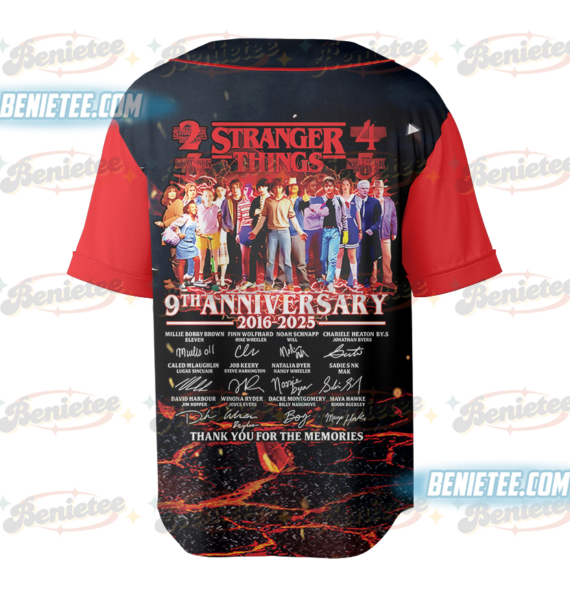 Stranger Things Hiking Club Baseball Jersey, Upside Down Mindflayer Jersey - Image 3