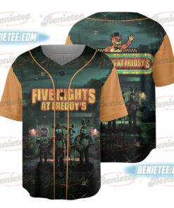 Retro Style Five Nights At Freddy's Vintage Baseball Jersey, FNAF T-Shirt, Gift For Women and Man Jersey