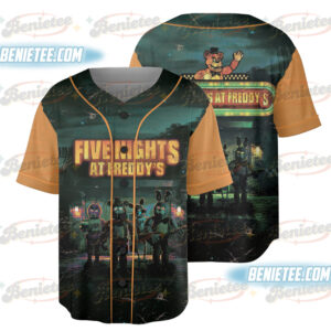 Retro Style Five Nights At Freddy's Vintage Baseball Jersey, FNAF T-Shirt, Gift For Women and Man Jersey