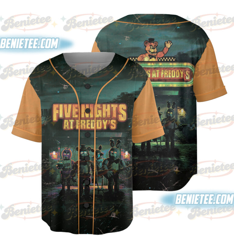 Retro Style Five Nights At Freddy's Vintage Baseball Jersey, FNAF T-Shirt, Gift For Women and Man Jersey