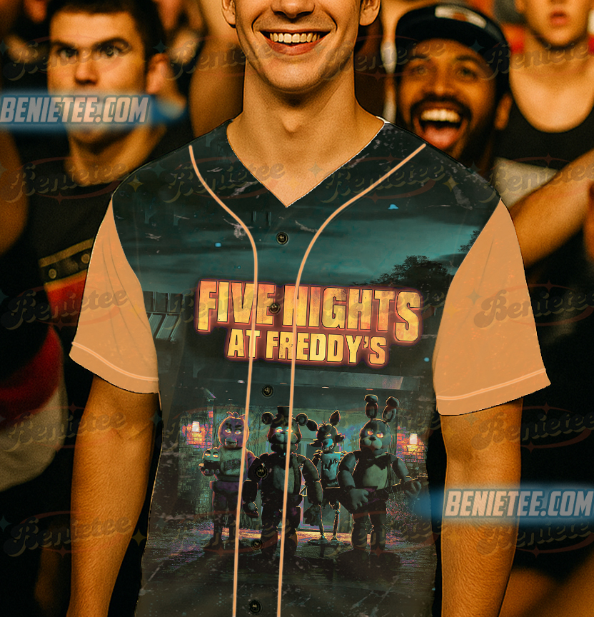 Retro Style Five Nights At Freddy's Vintage Baseball Jersey, FNAF T-Shirt, Gift For Women and Man Jersey - Image 4