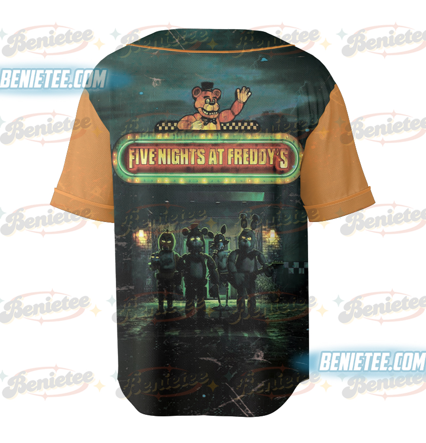 Retro Style Five Nights At Freddy's Vintage Baseball Jersey, FNAF T-Shirt, Gift For Women and Man Jersey - Image 3