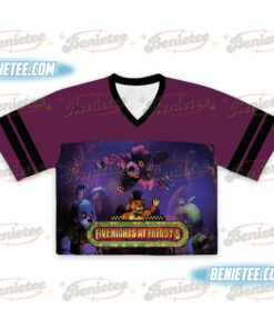 Alternative view of Vintage Five Nights At Freddy's Halloween 2025 Football Jersey Croptop, FNAF2 T-Shirt, Gift For Women and Man Tee
