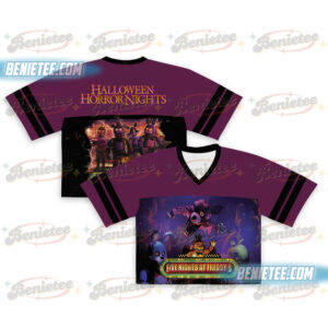 Vintage Five Nights At Freddy's Halloween 2025 Football Jersey Croptop, FNAF2 T-Shirt, Gift For Women and Man Tee