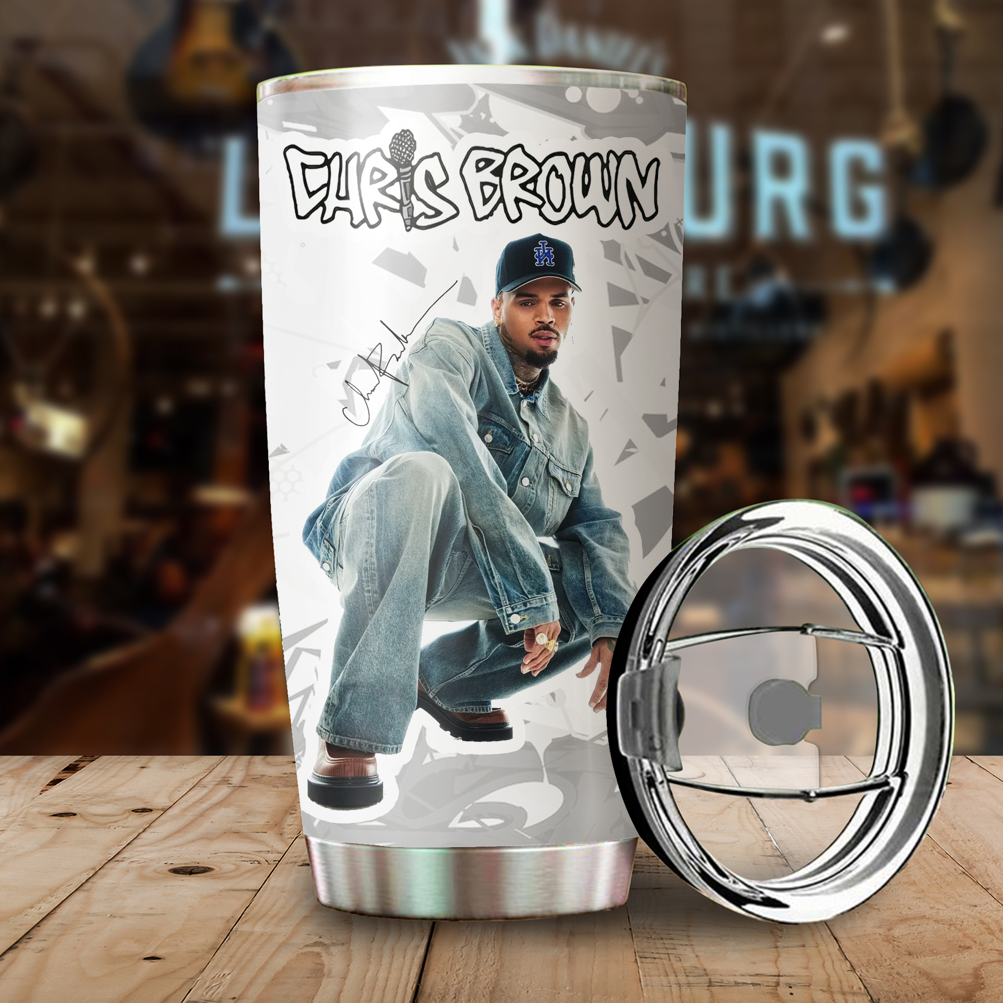 Chris Brown Breezy Bowl Tumbler, Breezy Bowl XX 2025 Tumbler, Chris Brown Merch Tumbler - Image 3