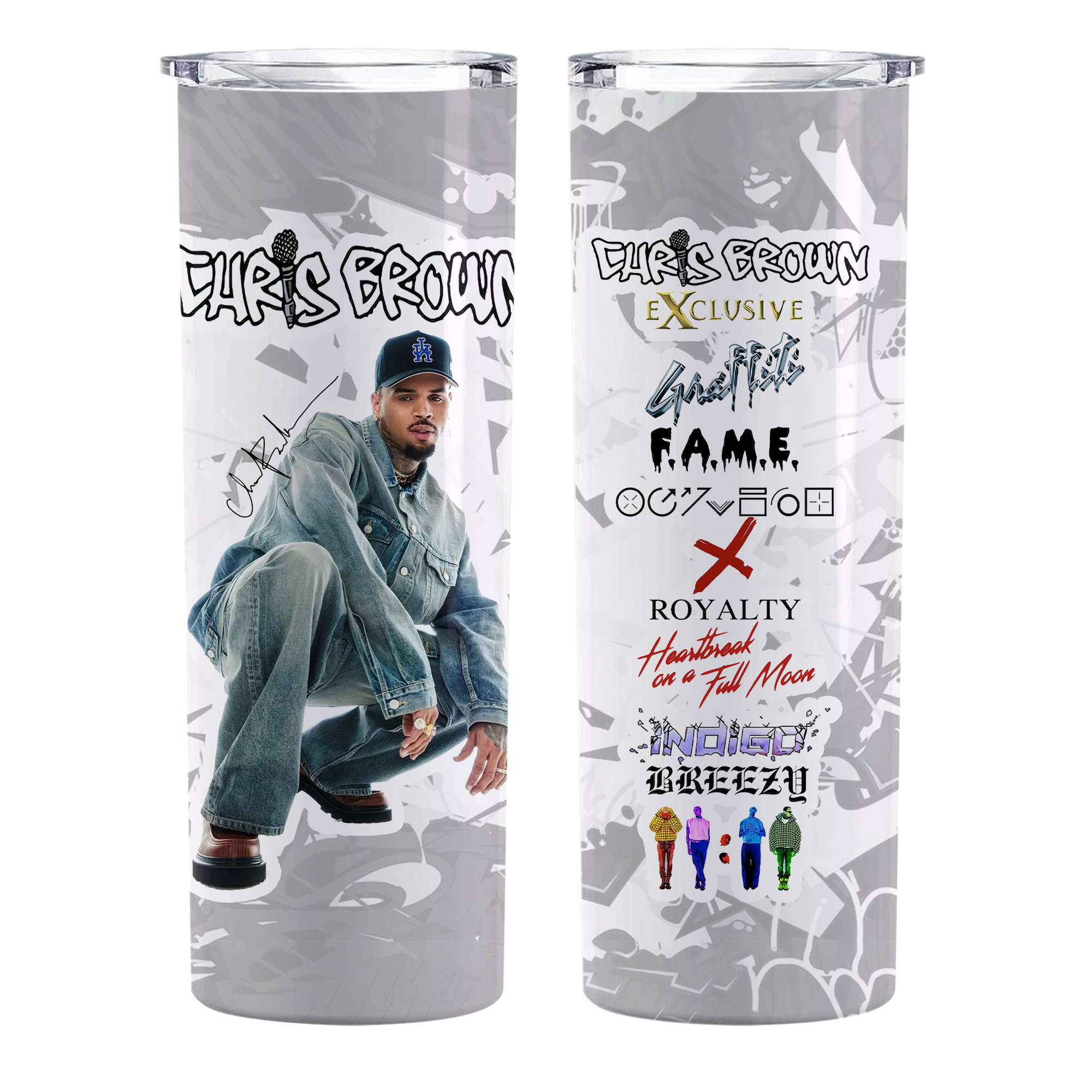 Chris Brown Breezy Bowl Tumbler, Breezy Bowl XX 2025 Tumbler, Chris Brown Merch Tumbler - Image 2