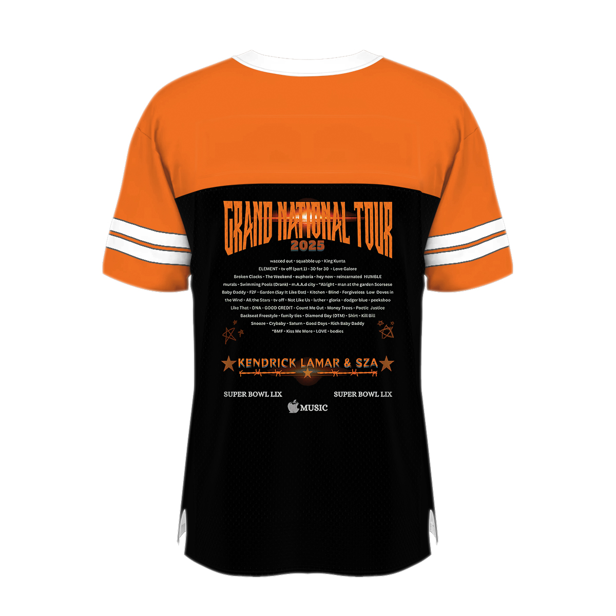 Kendrick Lamar & SZA 2025 Grand National Tour Football Jersey, Kendrick Lamar Shirt, SZA Shirt - Image 4