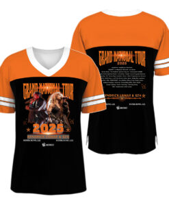 Kendrick Lamar & SZA 2025 Grand National Tour Football Jersey, Kendrick Lamar Shirt, SZA Shirt