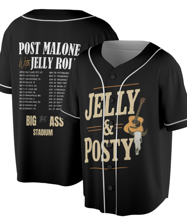 Jelly Posty Concert Jersey, Post Malone Tour Jersey, Big Ass Stadium Tour Jersey