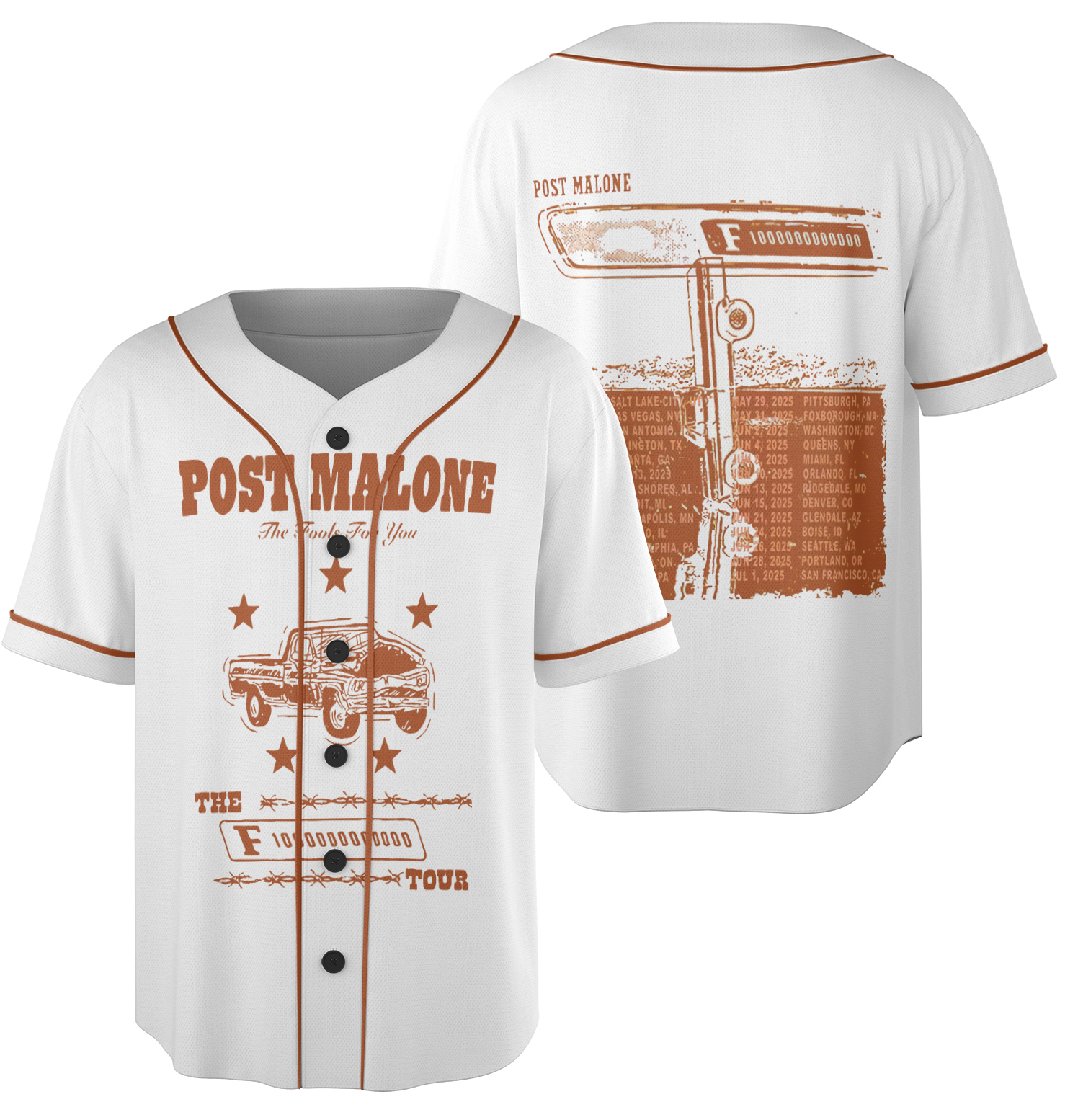 Vintage Post Malone Tour Jersey, Big Ass Stadium Tour Jersey - Image 3