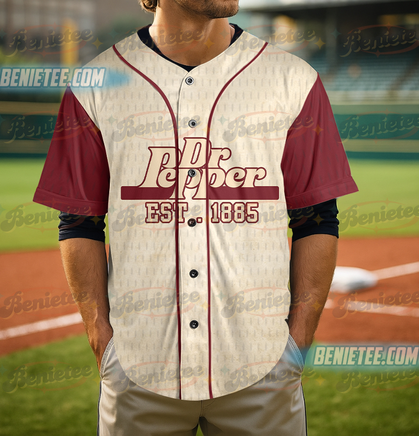 Dr Pepper Baseball Jersey, Halloween Baseball Jersey, Drink Dr Pepper Shirt, Good for Halloween Shirt - Image 2
