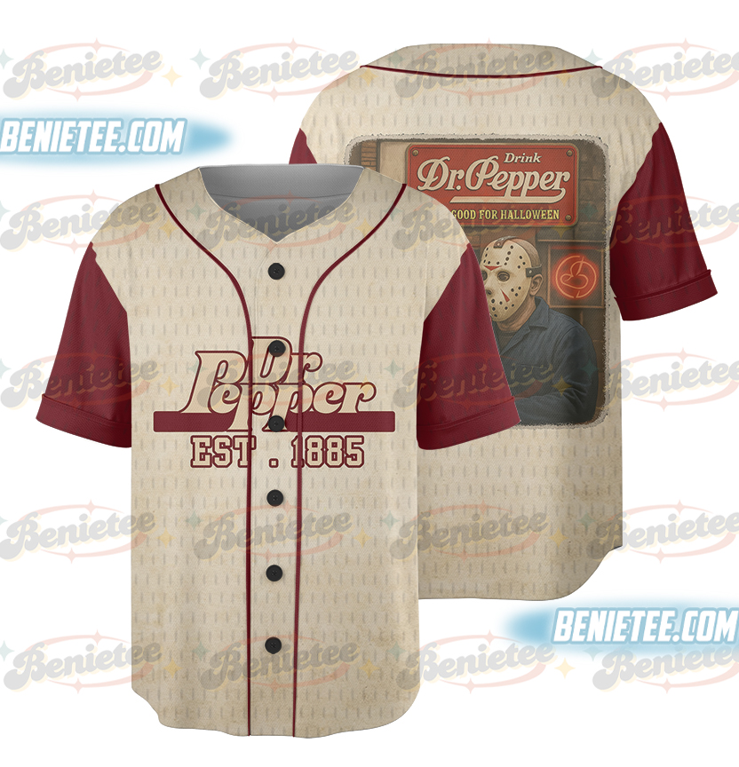Dr Pepper Baseball Jersey, Halloween Baseball Jersey, Drink Dr Pepper Shirt, Good for Halloween Shirt