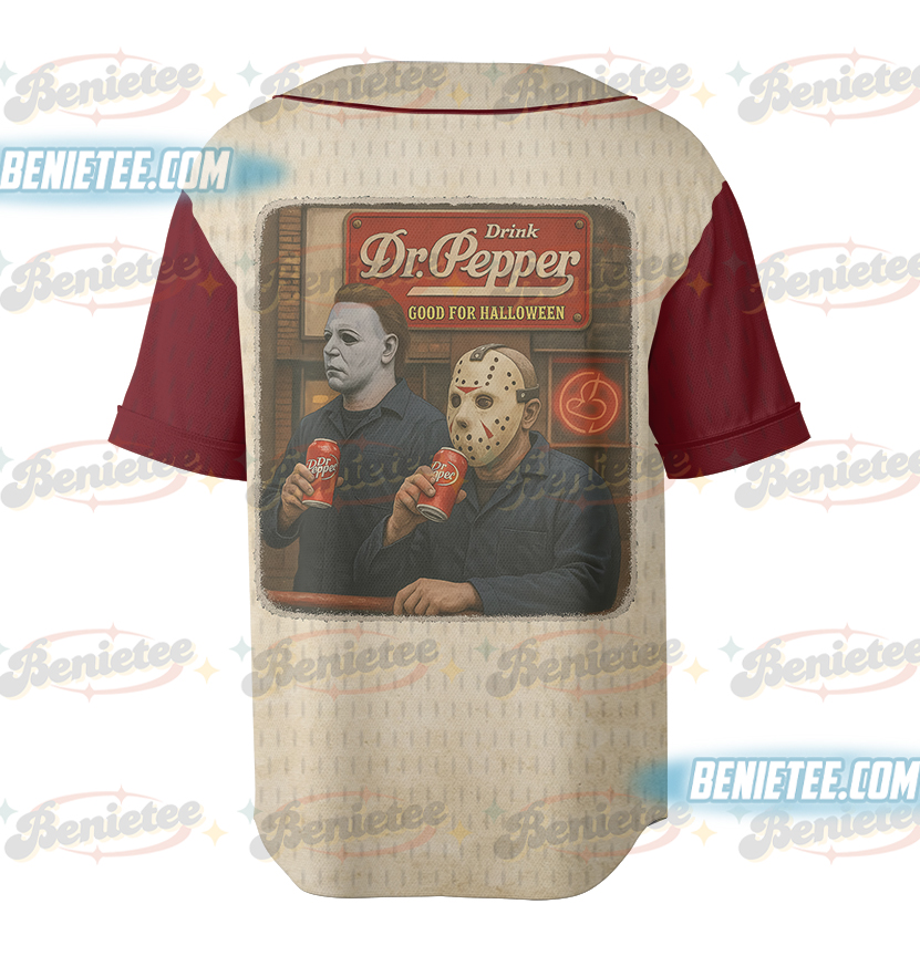 Dr Pepper Baseball Jersey, Halloween Baseball Jersey, Drink Dr Pepper Shirt, Good for Halloween Shirt - Image 5