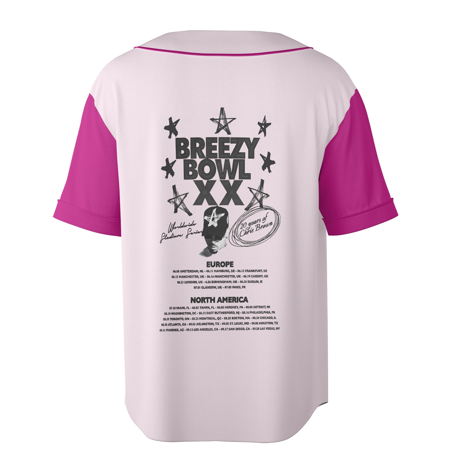 Chris Brown Tour Breezy Bowl XX V2 Vintage Jersey - Image 5