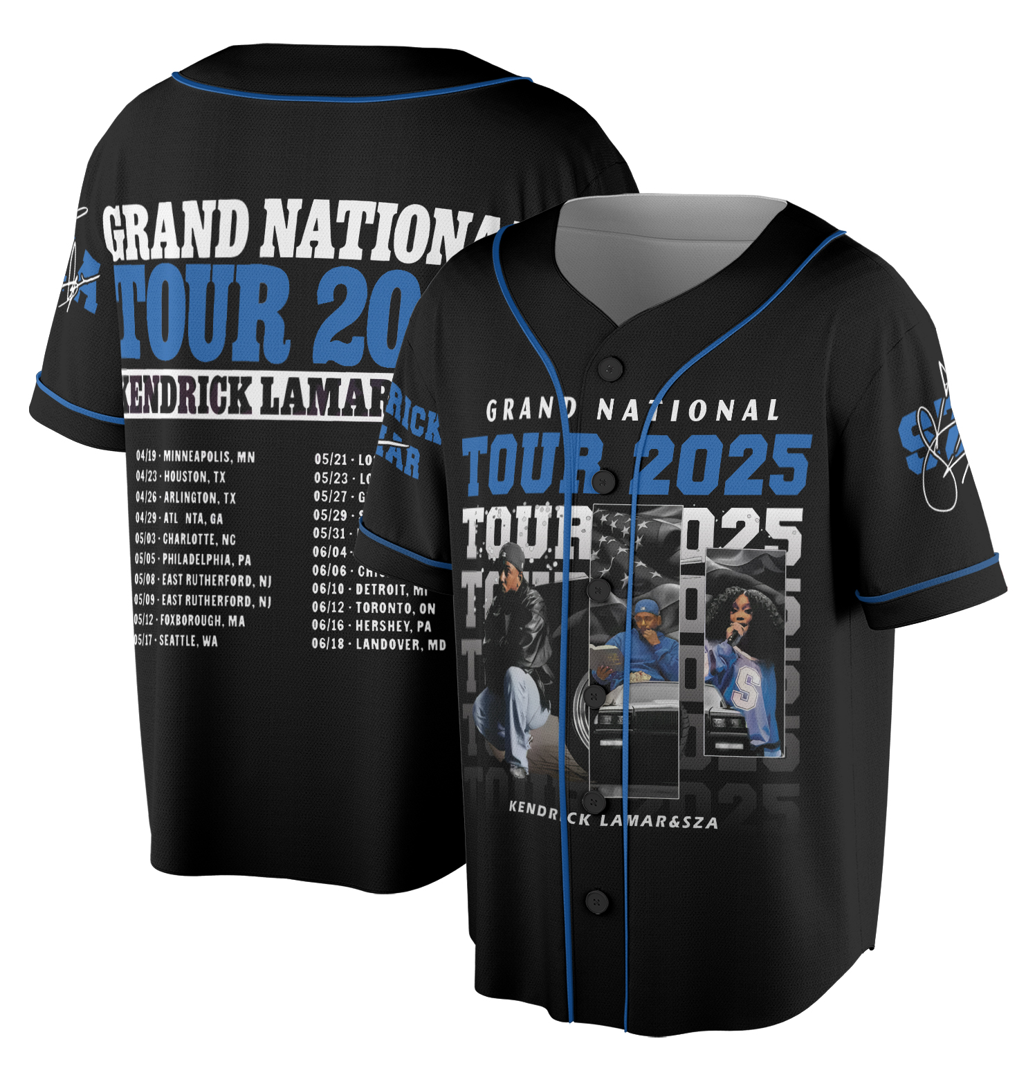 Kendrick Lamar With SZA Tour 2025 Jersey