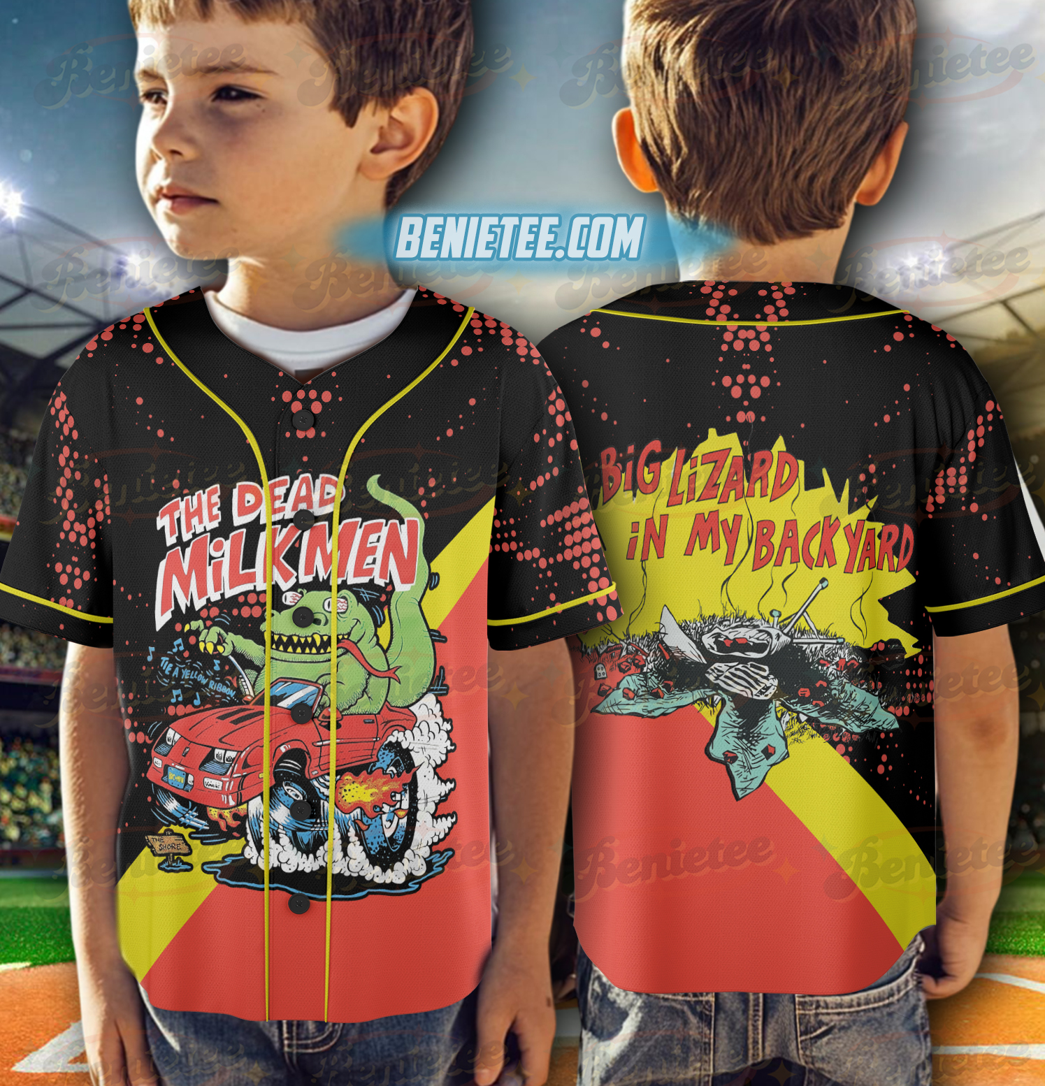 Rare! The Dead Milkmen Big Lizard Jersey - Image 6