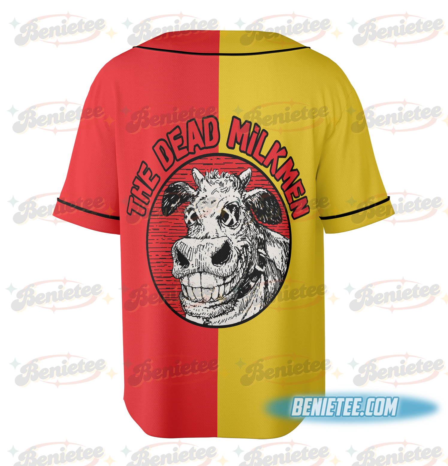 The Dead Milkmen Music Band Tour Baseball Jersey - Image 4