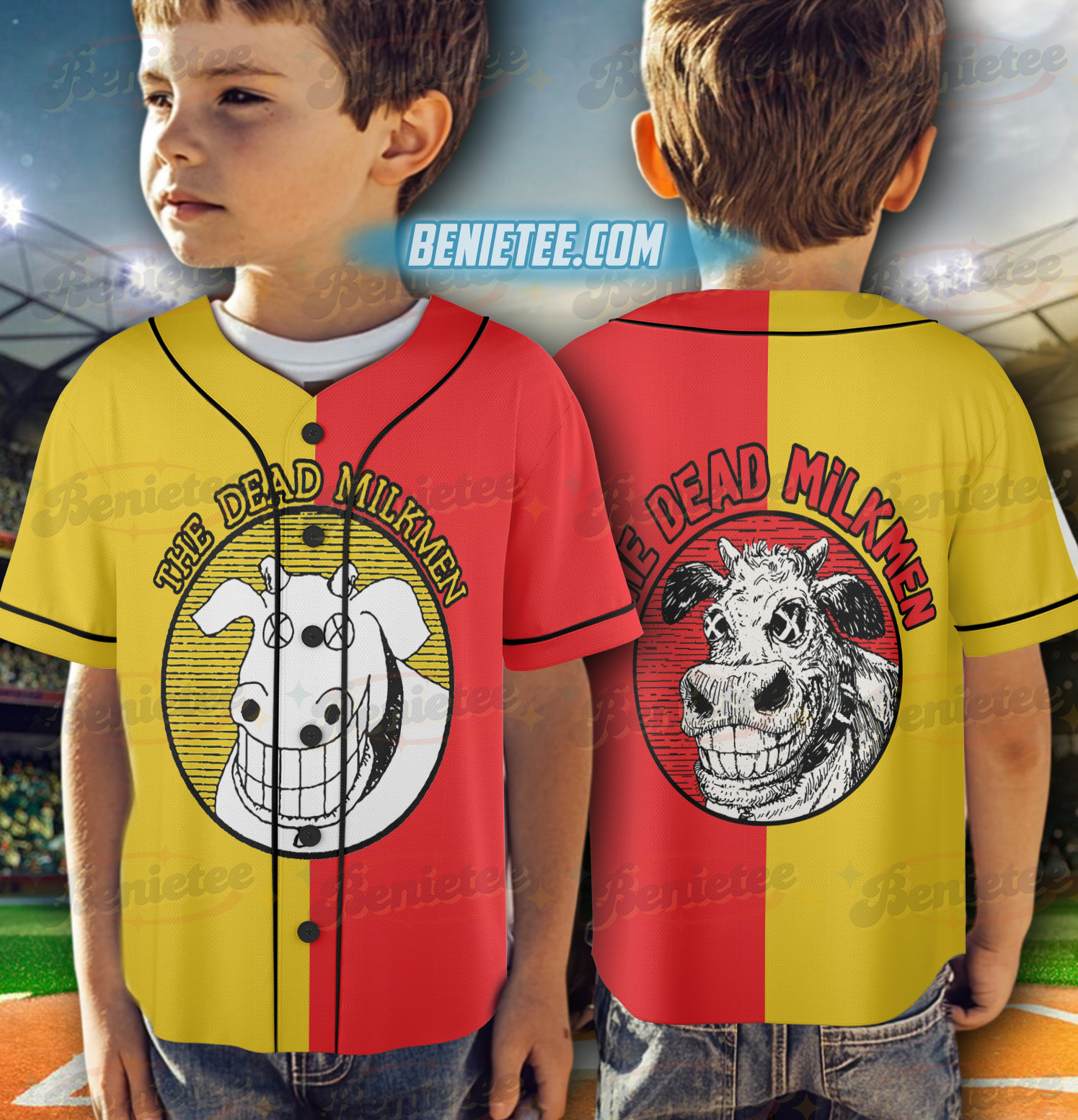 The Dead Milkmen Music Band Tour Baseball Jersey - Image 6