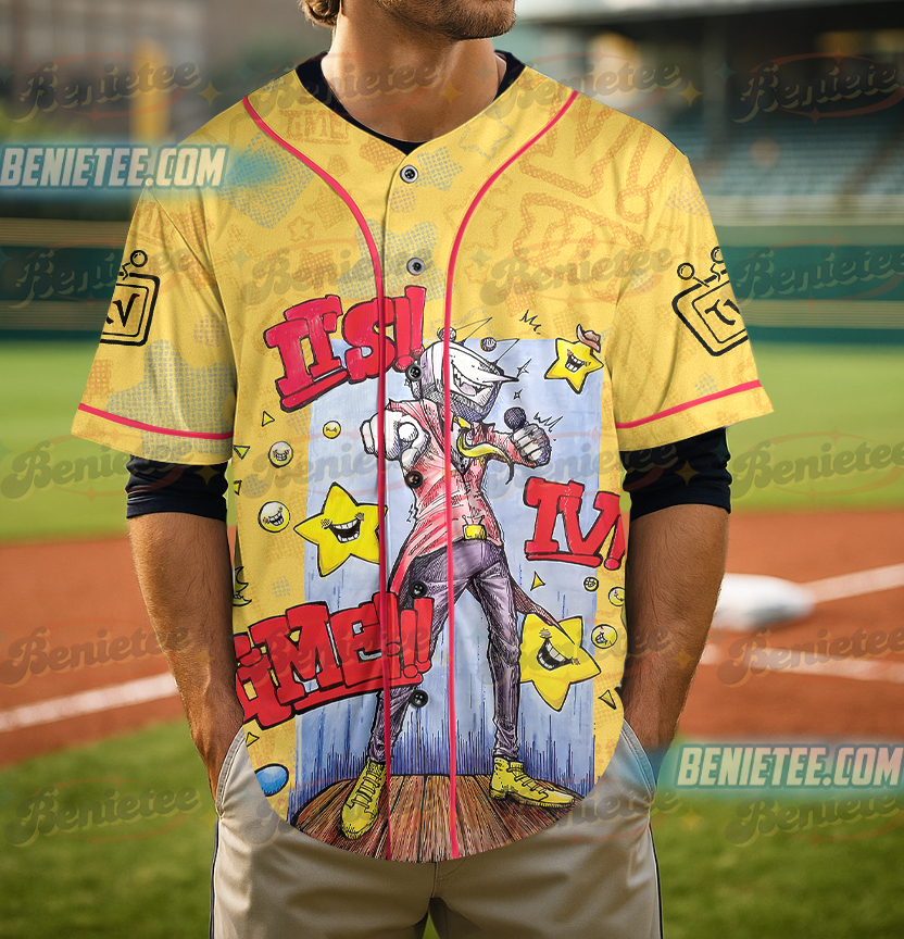 DELTARUNE : Mr. (Ant) Tenna's TV TIME!! Retro Baseball Jersey - Image 2